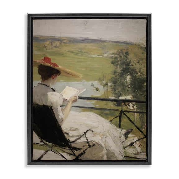 Stupell Industries In The Comfort Of Pages Black Framed Floater Canvas Wall Art, design by Svetlana Aleynikova