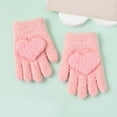 thumbnail image 2 of QBABYOO Toddler Gloves Knitted Wool Gloves Children Full Fingers Stretchy Warm Mittens for Boys Girls, 2 of 8