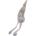 thumbnail image 4 of Decoración navideña Muñeco de elfo de pierna larga sentado lindo Decoraciones para uno para niños (gris), 4 of 5
