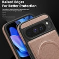 thumbnail image 5 of Magnetic for Google Pixel 9 Pro PU Leather Case, Compatible with Magsafe, Built-in Invisible Stand, Premium Ultra Slim Adjustable Kickstand Protective Case for Google Pixel 9 Pro, Rosegold, 5 of 8