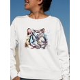 thumbnail image 2 of Snow Tiger Sweatshirt Women -Image by Shutterstock, Female Small, 2 of 4