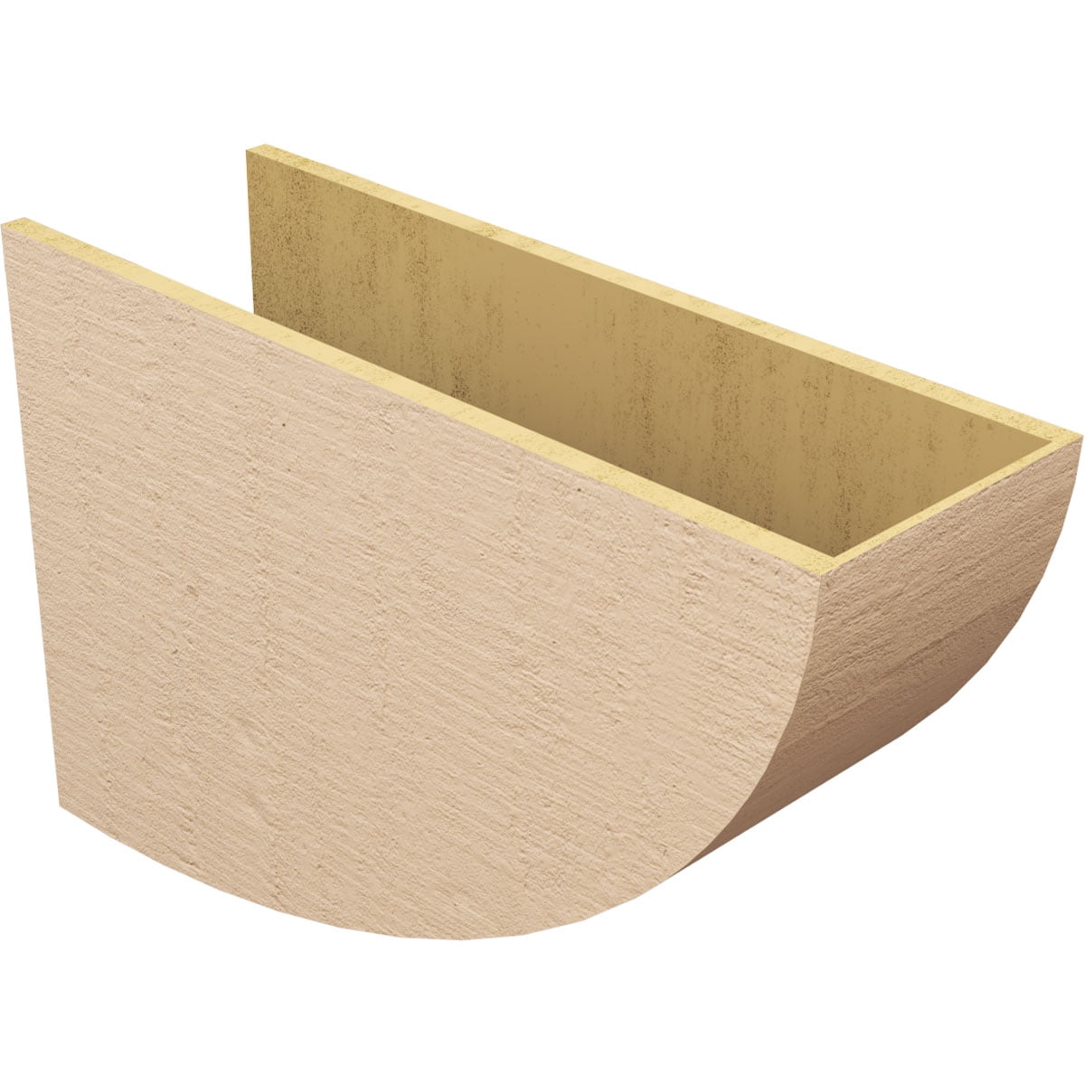 12"W x 36"D x 24"H Classic Durham Rough Cedar Woodgrain TimberThane Corbel, Primed Tan