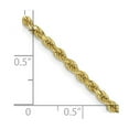 thumbnail image 2 of 10k Yellow Gold Solid 2.5mm Sparkle Cut Rope Chain 20 Inch Lobster Claw - Chain Necklace for Women and Men, 2 of 2