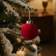 thumbnail image 5 of Adornos navideños flocados | Bolas de terciopelo para árbol de Navidad de 6 cm | Decoraciones colgantes de plástico para árbol de Navidad, corona y repisa | Juego de 1, 5 of 5