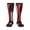 3 Black, variant on Women's Knee High Socks Thin Red Firefighter Line Axe Flag Pattern Outdoor Casual Tube Socks