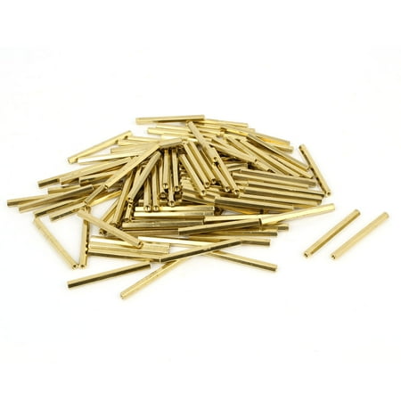 Net Nuts - 100 Pcs M2 32mm Hexagonal Net Nut Female Brass Standoff Spacer for CCTV Camera