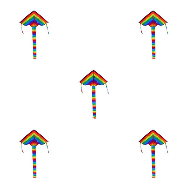 Vogacara Cometa de arcoíris de dibujos animados, cola larga para patio trasero, fiesta de cumpleaños, decoración colorida, cometas, divertido Type2 NO2