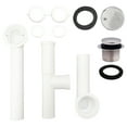 thumbnail image 3 of Westbrass 14" White Polypropylene Tip-Toe Drain Bathtub Assembly with 2-Hole Overflow, Polished Chrome, 3 of 17