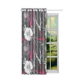 thumbnail image 2 of MKHERT Skull with Flora Window Curtain Living Room,Bedroom Window Drapes 52x84 inch, 2 of 2