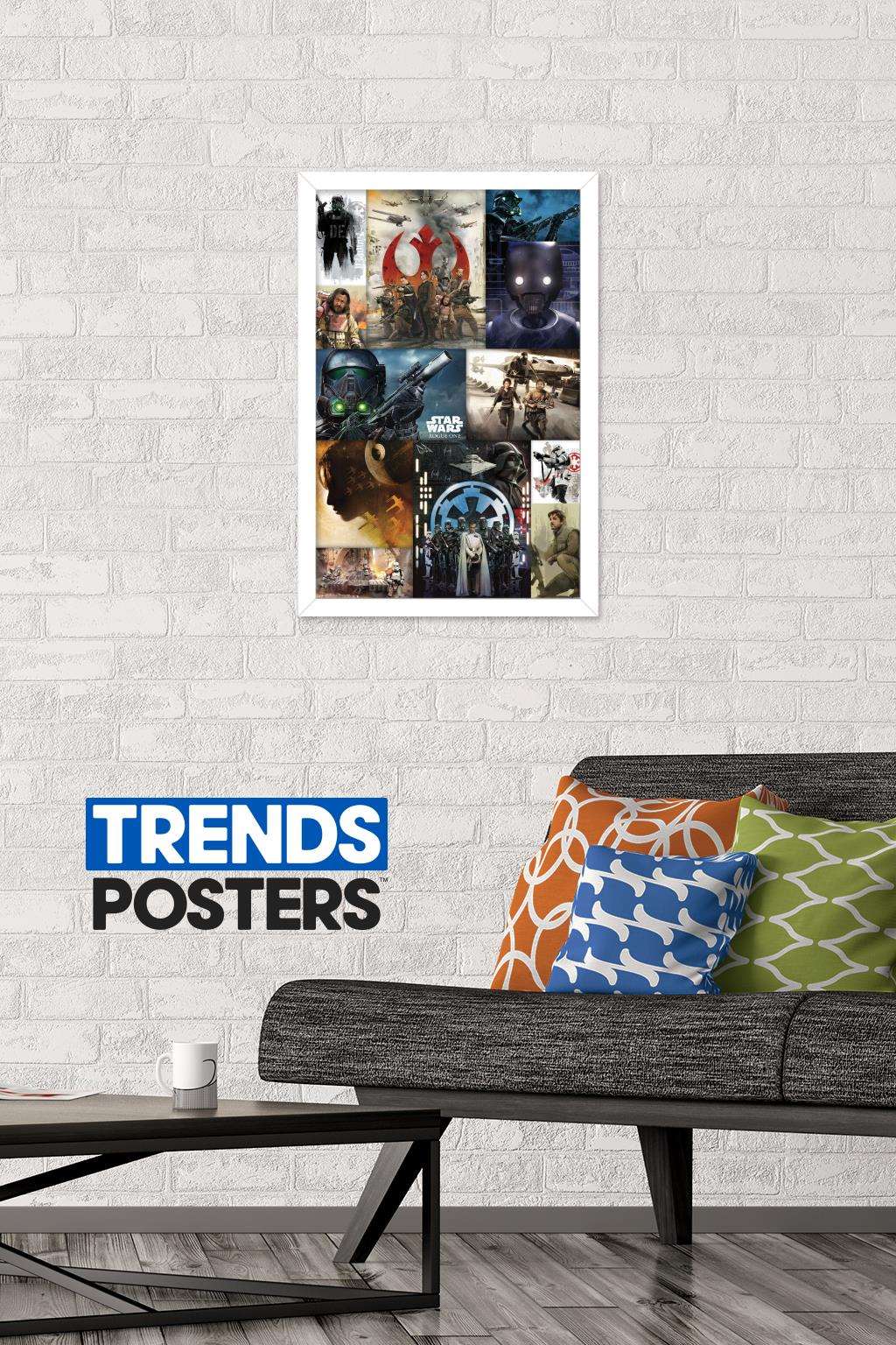 Star Wars: Rogue One - Collage Wall Poster, 14.725" x 22.375", Framed