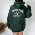 thumbnail image 4 of NORTH POLE UNIVERSITY Graphic Unisex Fleece Hooded Sweatshirt, 4 of 10