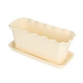 thumbnail image 4 of Weavy Edge Plastic Flower Pot Garden Plant Grow Container (With Holder), 4 of 10