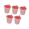 thumbnail image 4 of 5 cubos pequeños de metal, cubos de hojalata, manualidades, centro de mesa, pintura resistente para el hogar Rosa, 4 of 8
