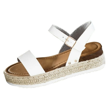 

Fesfesfes Womens Sandals Dressy Women s New Spring Summer Slope Heel Round Toe Sandals Fashion Casual Women s Sandals Sandals 8.5(41)