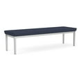 thumbnail image 1 of Lenox Steel Reception Waiting Room Healthcare 3-Seat Bench / Silver Steel / Blue, 1 of 5