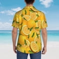 thumbnail image 6 of JUNZAN Yellow Limes Pattern Hawaiian Shirt for Men,Summer Beach Casual Short Sleeve Button Down Shirts-X-Large, 6 of 9