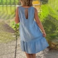 thumbnail image 3 of FcBaudy Camisole Sans Manches Robe Col en V, Robes d'Été pour Femmes, Robes pour Femmes Robe Dos Nu à Bretelles Robe Col en V pour Femmes, 3 of 6