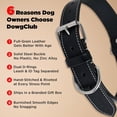 thumbnail image 2 of DowgClub Leather Dog Collar with Double D Rings - Handmade Full Grain Leather for Extra Large Dogs, Black, 2 of 7