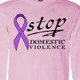 thumbnail image 4 of Inktastic Stop Domestic Violence-purple Ribbon Long Sleeve T-Shirt, 4 of 5