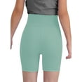thumbnail image 2 of Doomiva Girls Athletic Swim Shorts Solid Color Shorts Sport Cheer Workout Running Dusty Green 140, 2 of 5