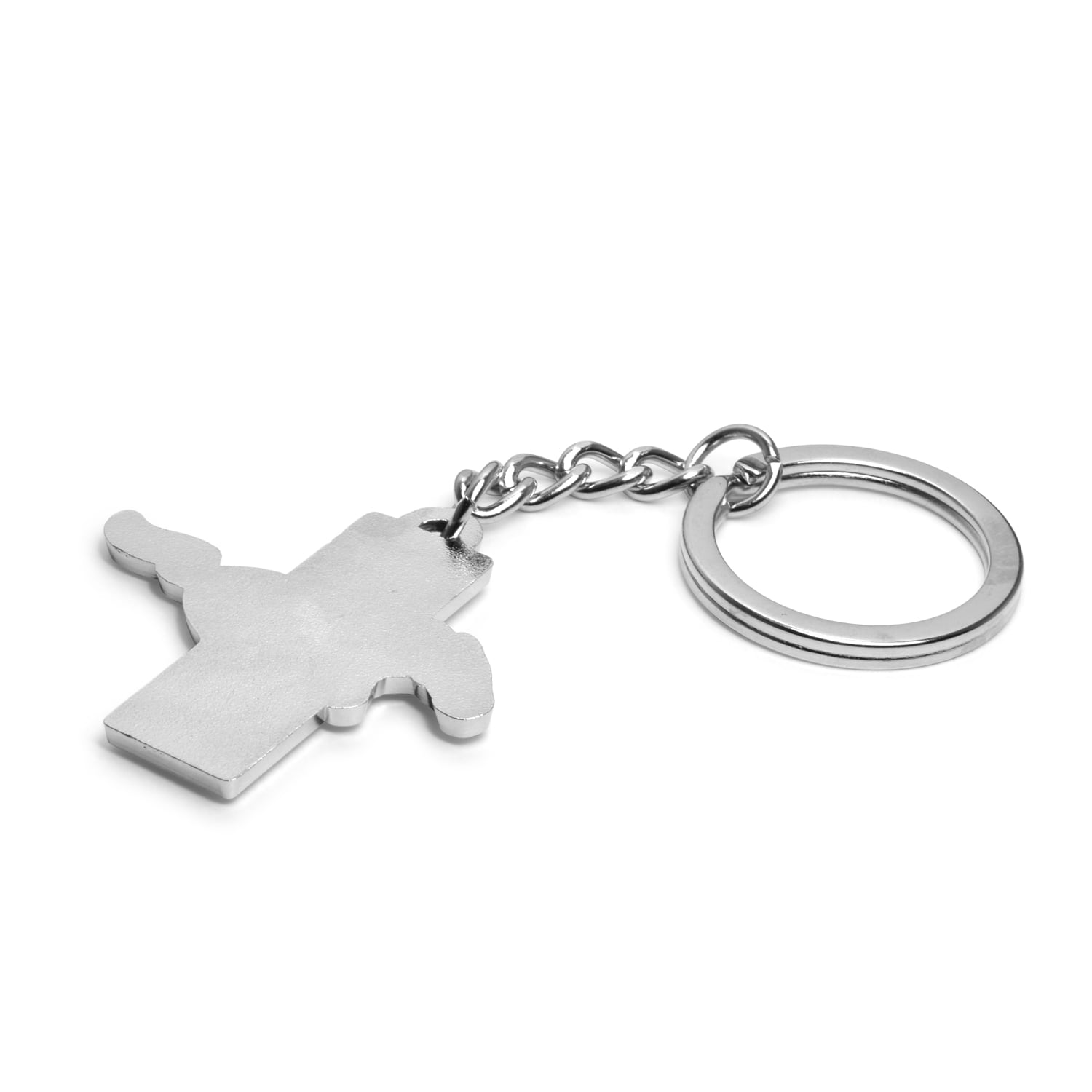 iPick Image for Ford Mustang Tri-Bar Full-Color Die-Cut Metal Key Chain, Key-Charm, Official Licensed