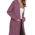 thumbnail image 3 of Sweaters for Women Long Sleeved Solid Color Top Medium Long Cardigan Sweater Coat, 3 of 3