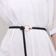 thumbnail image 2 of SUTENGDA Ceinture Noire Nouée pour Femmes en Été Robe Fine et Polyvalente Ceinture de Taille Simple, 2 of 6