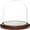 Dark Wood Base, variant on Plymor 5.5" x 5.5" Glass Display Dome Cloche (Dark Mahogany Veneer Base)