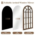 Neutype 71"x32" Modern Arched Foldable Window Mirror Full Length Mirror