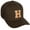 Brown, variant on Classic Baseball Hat Custom A to Z Initial Team White Neon Orange Letter, Rust Cap, Letter W
