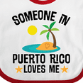 thumbnail image 4 of Inktastic Someone in Puerto Rico Loves Me Boys or Girls Baby Bib, 4 of 4