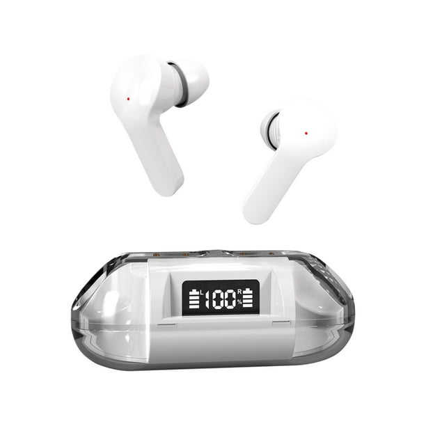hoksml Electronics Gift Wireless Bluetooth 5.3 Headphones Transparent  Digital Display Headphones Mini In-Ear Wireless Sports Headphones Clearance  