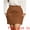 Brown, variant on DARING DIVA Women's Plus Skirt Faux Suede High Waist Bodycon Mini Skirts 1X Brown