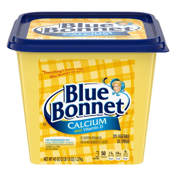 Blue Bonnet Calcium and Vitamin D Vegetable Oil Spread, 45 oz