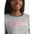thumbnail image 3 of Justice Girls Hacci Long Sleeve Graphic Top, Sizes Xs-Xlp, 3 of 5