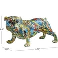 thumbnail image 3 of 15" x 8" Multi Colored Resin Bulldog Sculpture, by DecMode, 3 of 8