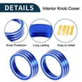 thumbnail image 4 of AC Climate Heater Knob Cover Interior Trim for Honda Civic 10th Gen 16-20 Aluminum Alloy Blue 2 Pcs, 4 of 6