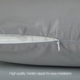 thumbnail image 4 of Flxxie Satin Pillowcases with Hidden Zipper for Hair and Skin, Breathable Cooling Pillow Cases, Dark Gray, Queen 20"X30", 2 Pack, 4 of 6