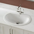 thumbnail image 4 of DV-1DS0120 20'' x 17'' White Oval Vitreous China Drop-in Bathroom Sink with Overflow, 4 of 13