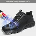 thumbnail image 3 of Safety Trainers Men Women Safety Shoes Steel Toe Cap Trainers Lightweight Non Slip Work Shoes Breathable Work Trainers Black, 3 of 7