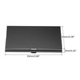 thumbnail image 2 of Uxcell 3.6x2.3x0.3 Inch Name Cards Case Alloy Business Card Holder Black, 2 of 5