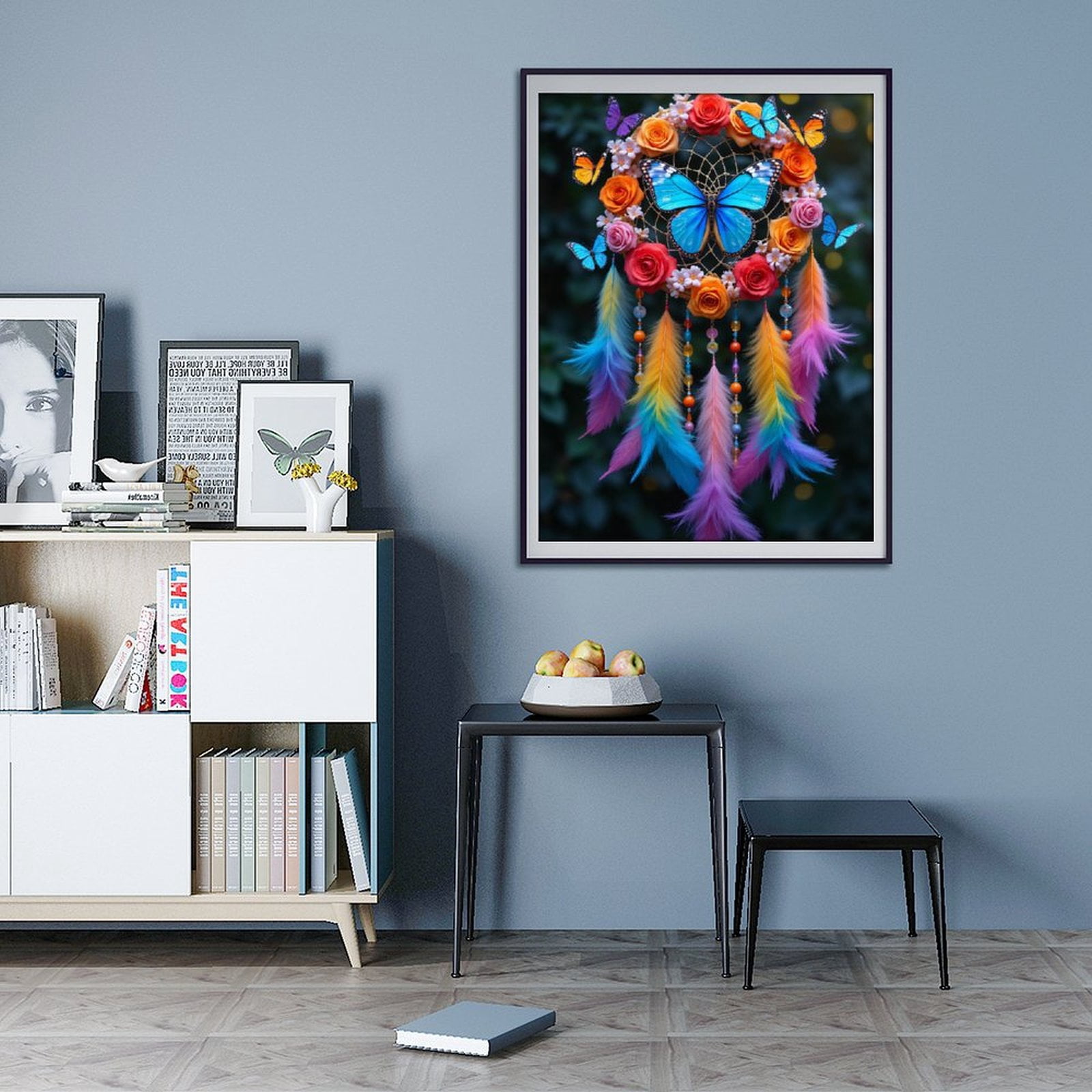 Diamond Art Kits for Adults - 5d Colorful Dreamcatcher With Butterflies Diamond Painting for Adults, Diamond Art for Adults Beginners, Diamond Painting Kits for Adults for Home Wall Decor