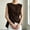 Dark Brown, variant on Women's Fashion Tie Side Sleeveless Top – Asymmetrical Hem Summer Casual Tank Solid Color Crew Neck for Office & Party Dark Brown,XL