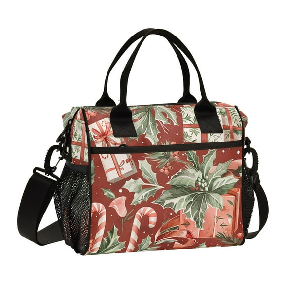 Christmas Candy Canes Gifts Cooler Bag Lunch Bag Soft Cooler Cooling Tote Insulated Lunch Box for Adult Men Women