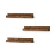 thumbnail image 2 of DRAKESTONE Floating Book and Display Shelf (3-Pack) - Walnut, 2 of 8