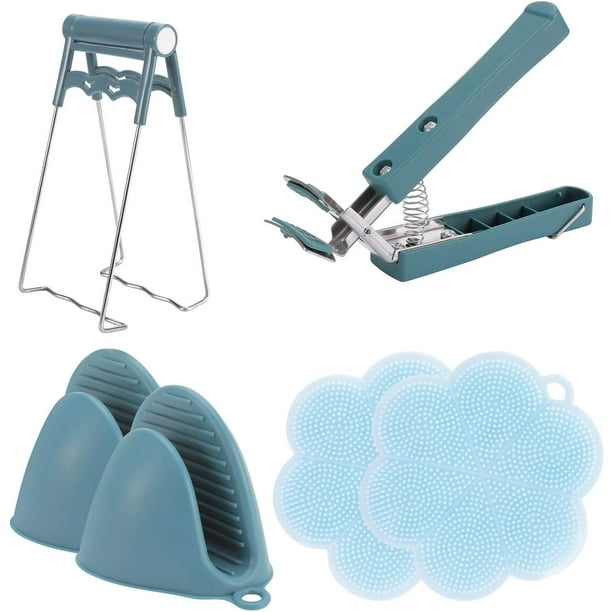 Aparatos de cocina anti-escaldaduras, clips para tazones, agarraderas para tazones y ollas, clips de cocina de silicona resistentes al calor para mover platos o tazones calientes, accesorios de cocina brillar Electrónica