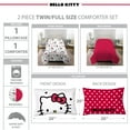 thumbnail image 5 of Hello Kitty Kids 2 Piece Red White Reversible Comforter and Pillowcase set, Twin/full, 5 of 10