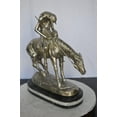 thumbnail image 6 of Nifao End of the Trail silver finish-James Fraser statue – Home Decor Sculpture, 19"L x 9"W x 22"H, 6 of 12