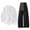 White, variant on mihongmao Mens Sweatsuits 2 Piece Set Men's Solid Color Sport Casual Fashion Pocket Pants Short Sleeve Round Neck Set Black 3X