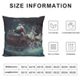 thumbnail image 5 of Orinice Santa Claus Sleigh Reindeers Graphic Decorative Throw Pillow Cover for Home Couch Living Room Bed Sofa Winter Theme High-Quality Christmas Decor 1PC 24x24in, 5 of 5